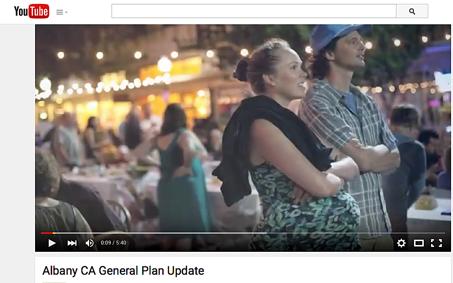 Screen capture from the Albany, CA General Plan video